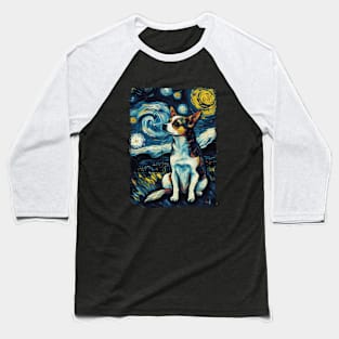 Chihuahua Starry Night Baseball T-Shirt